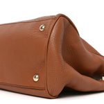 Pebbled Calfskin Medium Bamboo Shopper Tote Acero