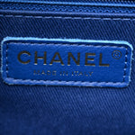 Caviar Quilted Small Business Affinity Flap Dark Blue