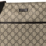 GG Plus Monogram Medium Flat Messenger Bag Dark Brown