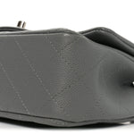 Caviar Quilted Mini Rectangular Flap Grey