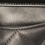 Metallic Calfskin Quilted Mini Coco Mail Clutch Ruthenium