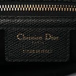 Grained Calfskin Saddle Bag Black