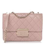 Sheepskin Quilted Beauty Lock Flap Pink