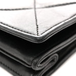 Lambskin Quilted Diamond CC Flap Black