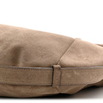 Suede Buffalo Horn Mombasa Hobo Beige