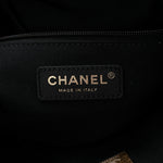 Suede Calfskin Shiny Lambskin Quilted Small Coco Base Shopping Bag Beige Black