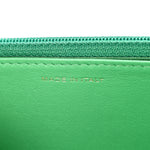 Shiny Goatskin Quilted Chanel 19 Wallet On Chain WOC Green
