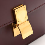 Liege Calfskin Teen Classic Box Flap Bag Burgundy