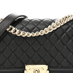Caviar Quilted Medium Boy Flap Black