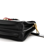 Calfskin Soft Sound Charms Shoulder Bag Black