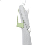 GG Grainy Calfskin Emblem Super Mini Shoulder Bag Sage Leaf
