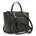 Baby Grained Calfskin Micro Belt Bag Grey