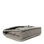 Caviar Quilted Medium French Riviera Flap Light Grey