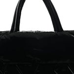 Silktech Canvas Wide Puffer Tote Black