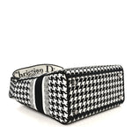 Canvas Houndstooth Embroidered Medium Lady D-Lite Black White