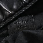 Calfskin Canvas Double Zip Large Travel Bag Black