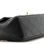 Lambskin Quilted Mini Coco Charms Rectangular Flap Black