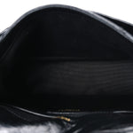 Crinkled Calfskin Matelasse Monogram Baby Niki Chain Satchel Black