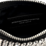 Mesh Crystal Rhinestone Nano Heiress Shoulder Bag Black Silver