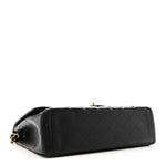 Caviar Quilted Maxi Double Flap Black
