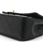 Lambskin Quilted Mini Coco Charms Rectangular Flap Black