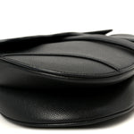 Grained Calfskin Saddle Bag Black