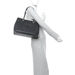Caviar Quilted Grand Shopping Tote GST Black