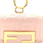 Nappa Matisse FF Embossed Nano Maxi Buckle Baguette Charm Rosa Quarzo