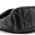 Lambskin Quilted Large Chanel 19 Flap Black