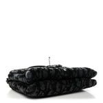 Oblique Mink Fur Saddle Soft Bag Dark Grey