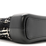 Tweed Calfskin Small Gabrielle Hobo Black White