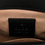 Calfskin Matelasse Mini GG Marmont Top Handle Shoulder Bag Black