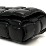 Nappa Maxi Intreccio Padded Cassette Crossbody Bag Black
