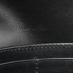 Shiny Calfskin Triomphe Margo Wallet on Chain Black