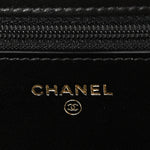Lambskin Quilted Chanel 19 Wallet On Chain WOC Black