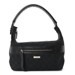 GG Canvas Monogram Shoulder Bag Black