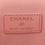 Caviar Quilted Mini Vanity Case With Chain Pink