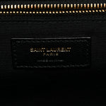 Grain De Poudre Textured Mixed Matelasse Large Triquilt Monogram Satchel Black