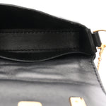 Nappa Matisse FF Embossed Nano Maxi Buckle Baguette Charm Black