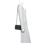 Lambskin Quilted Mini Rectangular Flap Black