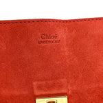 Suede Smooth Calfskin Drew Shoulder Bag Poppy