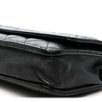 Crumpled Calfskin Quilted Wallet On Chain WOC So Black