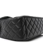 Caviar Quilted XXL Travel Flap Bag Black