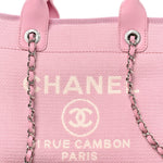 Mixed Fibers Small Deauville Tote Dark Pink