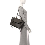 Grained Calfskin Mini Belt Bag Grey