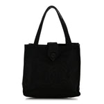 Nylon Button CC Tote Black
