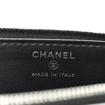 Metallic Lambskin Wave Clutch Black Silver