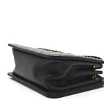 Calfskin Quilted CC Chain Accordion Tote Black