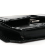 Calfskin Bow Cut Chain Wallet Black