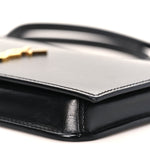 Smooth Calfskin Monogram Phone Holder Crossbody Black